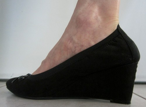 Ballerines compensées noir